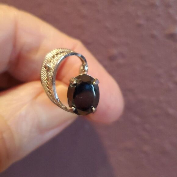 Vintage Sorento Sterling Silver Hematite Stone Necklace and Earrings! NWOT! - Picture 5 of 12